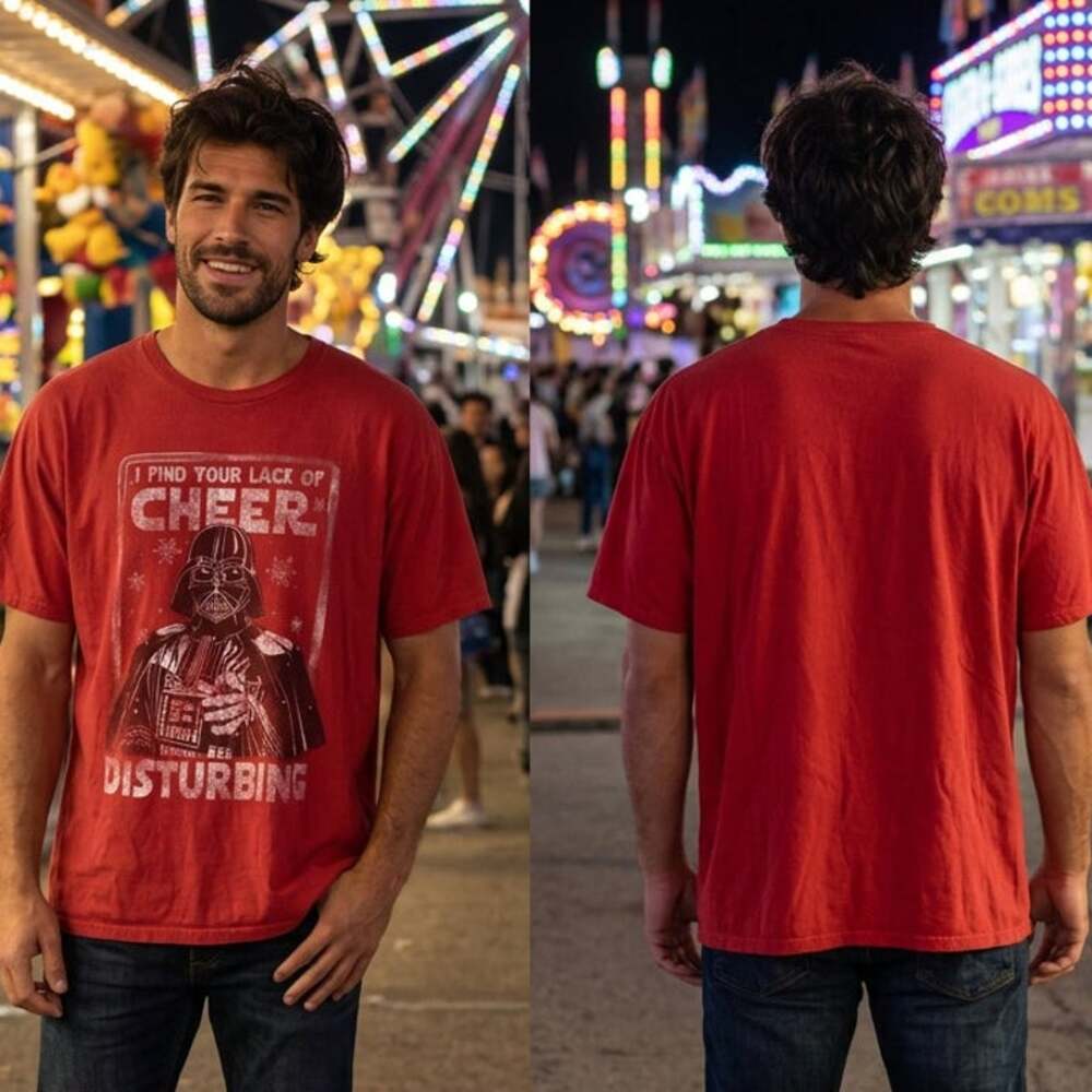 Star Wars Darth Vader Christmas Lack of Cheer T Shirt Men’s XXL 50-52
